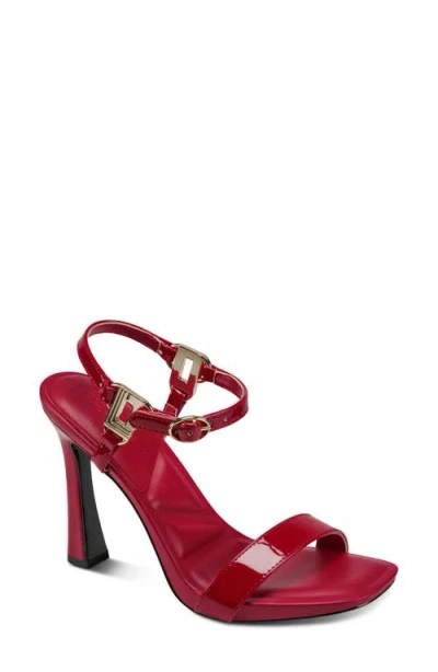 Karl Lagerfeld Paris Cybil Ankle Strap Sandal In Red
