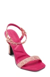 Shop Karl Lagerfeld Paris Cybil Ankle Strap Sandal In Teaberry