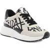 Karl Lagerfeld Paris Dallas Lace-up Sneaker In Soft White/black