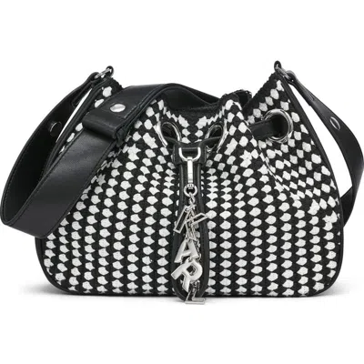 Karl Lagerfeld Paris Desiree Crossbody In Black/white