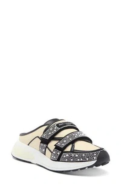 Karl Lagerfeld Paris Devora Embellished Sneaker Mule In Black/warm Mist
