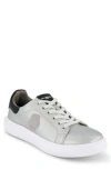 Karl Lagerfeld Paris Embroidered Karl Sneaker In Silver