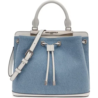 Karl Lagerfeld Paris Evelina Denim Bucket In Blue