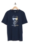 Karl Lagerfeld Paris Faded Karl Graphic T-shirt In Blue