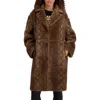 Karl Lagerfeld Paris Faux Fur Jacket In Brown