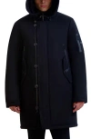 Karl Lagerfeld Men's Faux Fur Lined Hooded Coat In Black