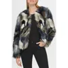 Karl Lagerfeld Paris Faux Fur Shag Jacket In Multi