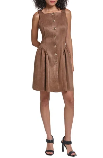 Karl Lagerfeld Mini Dress In Brown