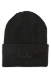 Karl Lagerfeld Paris Fleece Lined Beanie In Black