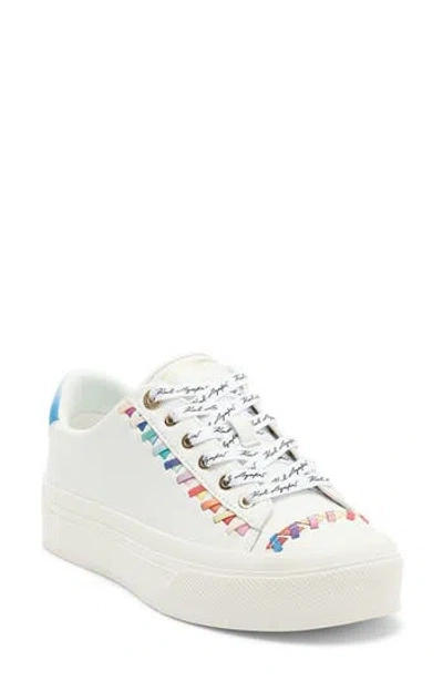 Karl Lagerfeld Paris Galva Platform Sneaker In White