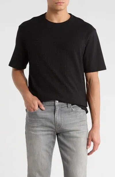 Karl Lagerfeld Paris Geometric Textured Knit T-shirt In Black