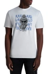 Karl Lagerfeld Paris Gothic Karl Logo Graphic T-shirt In White