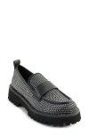 Karl Lagerfeld Paris Grady Crystal Lug Sole Loafer In Black