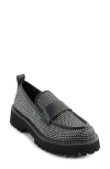 Karl Lagerfeld Paris Grady Crystal Lug Sole Loafer In Black