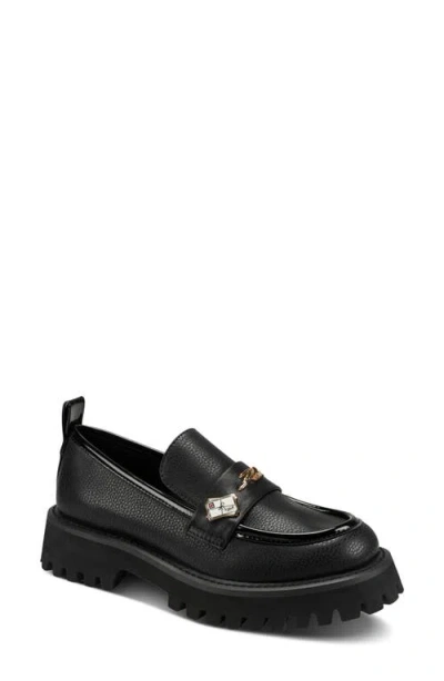 Karl Lagerfeld Paris Greenly Platform Loafer In Black
