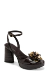 Karl Lagerfeld Paris Haden Ankle Strap Sandal In Brown