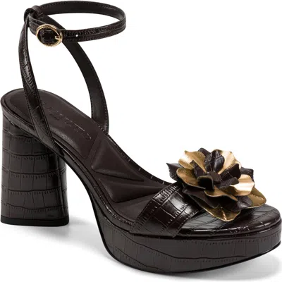 Karl Lagerfeld Paris Haden Ankle Strap Sandal In Brown