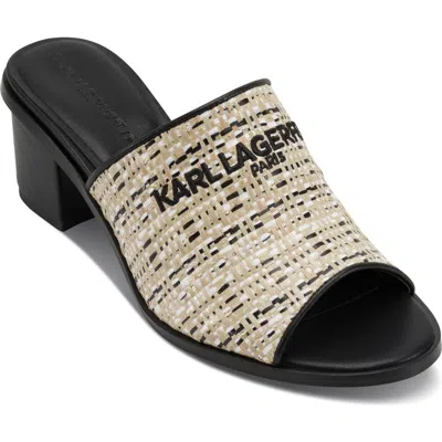 Karl Lagerfeld Paris Harford Sandal In Natural/black