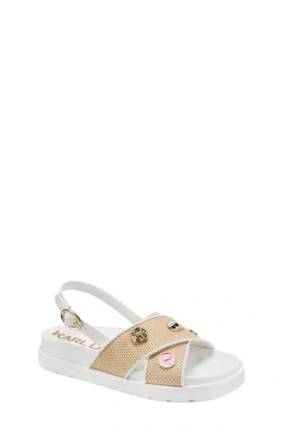 Karl Lagerfeld Paris Harlan Embellished Slingback Sandal In Multi