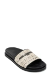 Karl Lagerfeld Paris Hazlet Slide Sandal In Natural/black