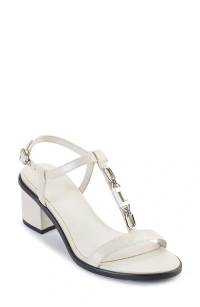 Karl Lagerfeld Paris Hilary T-strap Sandal In Soft White