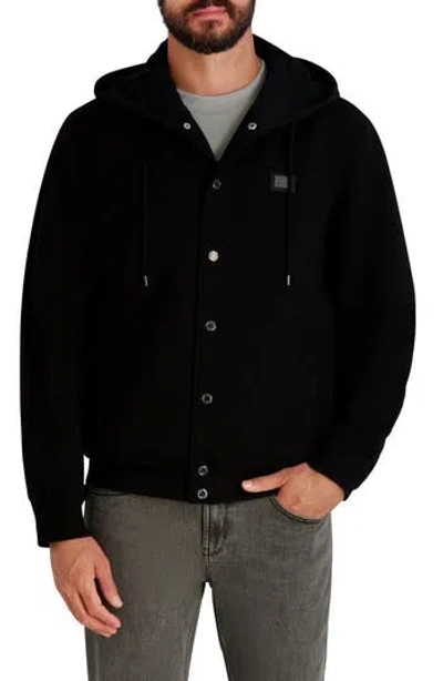 KARL LAGERFELD KARL LAGERFELD PARIS HOODED BOMBER JACKET