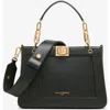 Karl Lagerfeld Paris Ivette Satchel In Black/gold