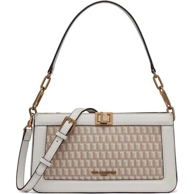 Karl Lagerfeld Paris Ivette Shoulder In Vanilla Khaki/winter White