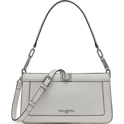 Karl Lagerfeld Paris Ivette Shoulder In Winter White/silver