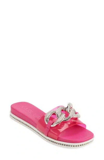 Karl Lagerfeld Paris Jazelle Slide Sandal In Pink