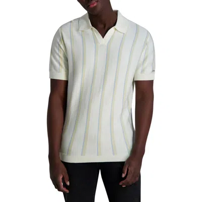 Karl Lagerfeld Paris Johnny Collar Cotton Polo In Natural