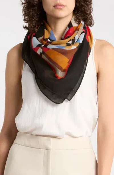 Karl Lagerfeld Paris Karl Geo Square Scarf In Multi