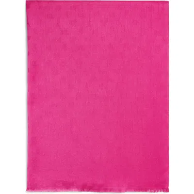 Karl Lagerfeld Paris Karl Icon Pashmina In Fuchsia