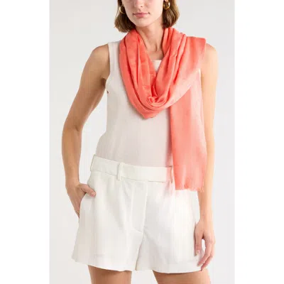 Karl Lagerfeld Paris Karl Icon Pashmina In Sunset Coral