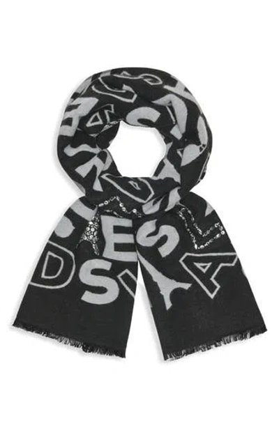 Karl Lagerfeld Paris Karl Jumble Muffler Scarf In Black