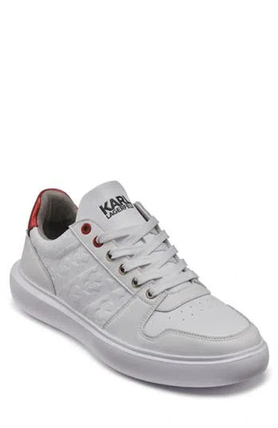 Karl Lagerfeld Men's 3d Logo Stamp Sneakers In White