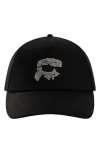Karl Lagerfeld Paris Karl Rhinestone Studded Baseball Hat