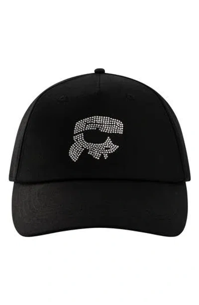 Karl Lagerfeld Paris Karl Rhinestone Studded Baseball Hat