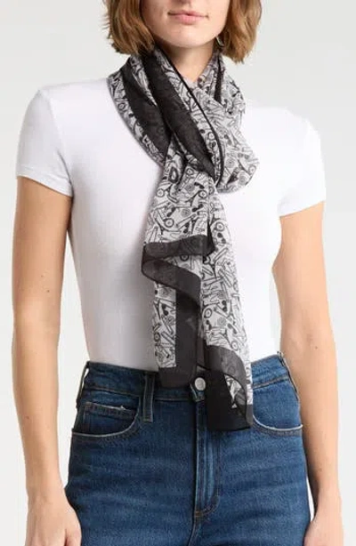 Karl Lagerfeld Paris Karl Studio Sewing Chiffon Wrap In Purple