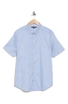 Karl Lagerfeld Paris Karltooth Short Sleeve Shirt In Blue