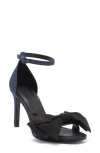 Karl Lagerfeld Paris Kenz Rhinestone Bow Sandal In Navy