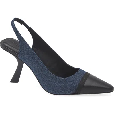 Karl Lagerfeld Paris Kinsley Slingback Pump In Navy/black