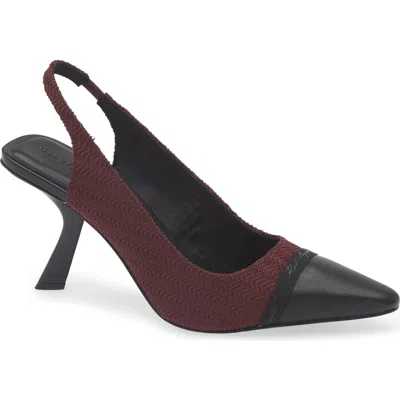 Karl Lagerfeld Paris Kinsley Slingback Pump In Wine/black