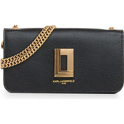 Karl Lagerfeld Paris Kosette Shoulder Bag In Black/gold