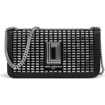 Karl Lagerfeld Paris Kosette Small Shoulder Bag In Black Diamond