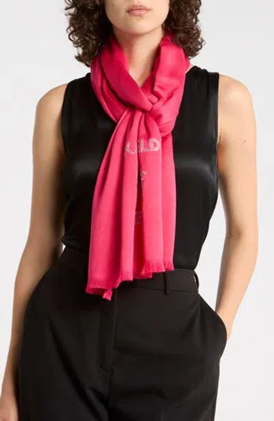 Karl Lagerfeld Paris Krystal Sunglasses Pashmina In Pink