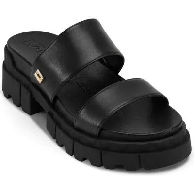 Karl Lagerfeld Paris Lacara Lug Sole Slide Sandal In Black