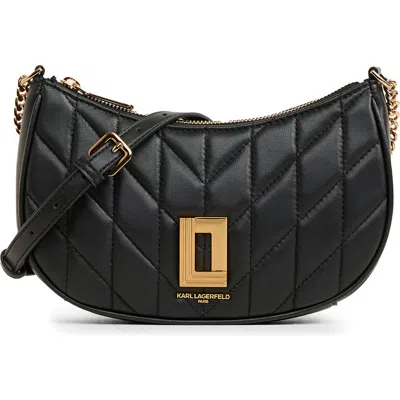 Karl Lagerfeld Paris Lafayette Demi Bag In Black/gold