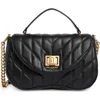 Karl Lagerfeld Paris Lafayette Quilted Leather Satchel In Black