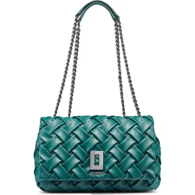 Karl Lagerfeld Paris Lafayette Shoulder Bag In Veridian Green